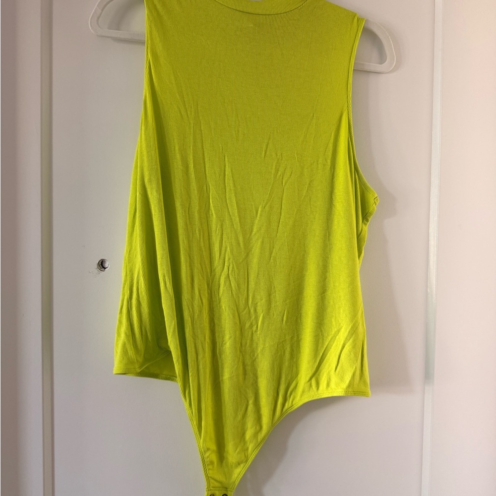 Express Bright Yellow Sleeveless Bodysuit